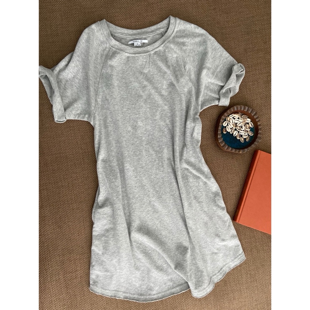 🌺 Heather Grey Sweatshirt Dress with Pockets - Picture 4 of 8